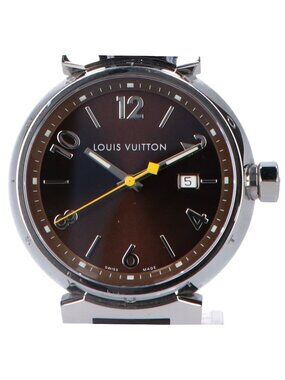 Louis Vuitton Brown Tambour Quartz Watch